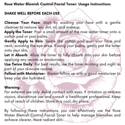 Rose Water Blemish Control Facial Toner